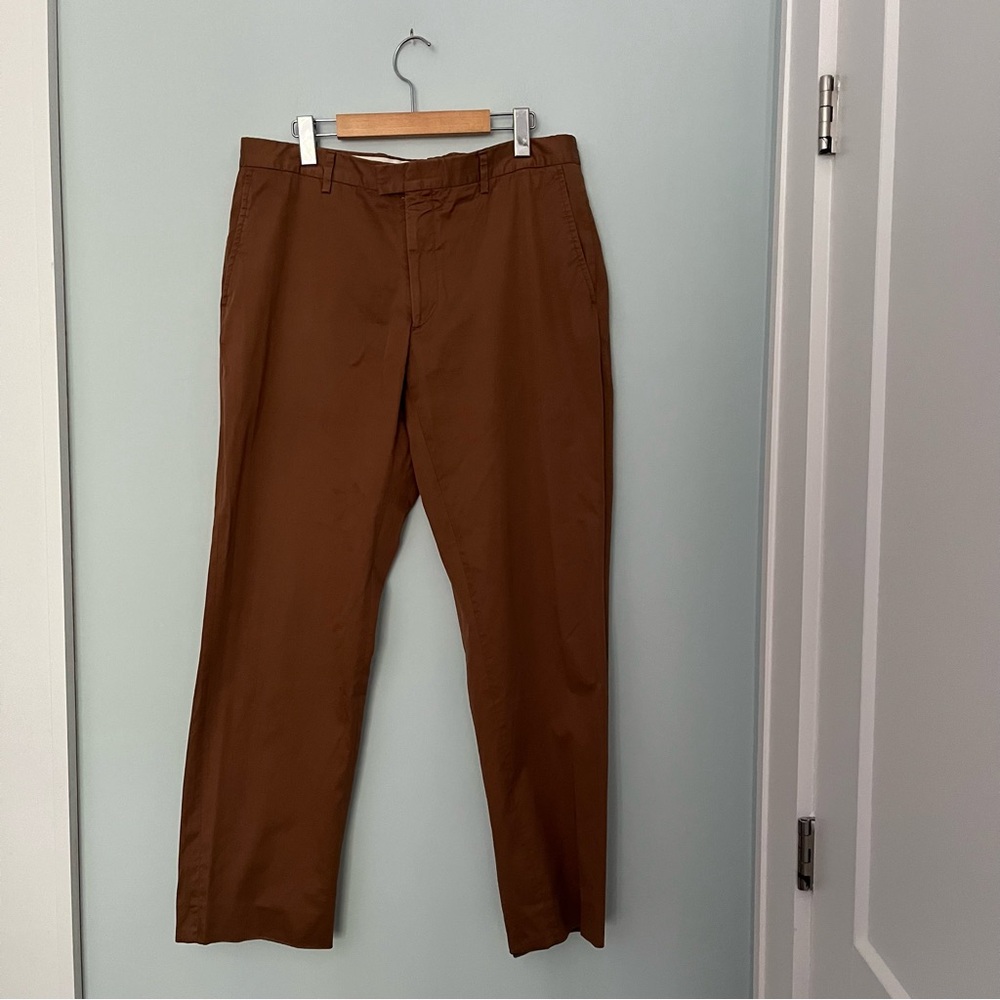 Ferragamo Brown Cotton Trousers